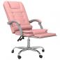 Preview: Bürostuhl mit Massagefunktion Rosa Kunstleder
