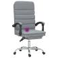Preview: Bürostuhl mit Massagefunktion Hellgrau Stoff