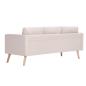 Preview: 3-Sitzer-Sofa Stoff Cremeweiß