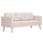 Preview: 3-Sitzer-Sofa Stoff Cremeweiß