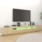 Preview: TV-Schrank mit LED-Leuchten Sonoma-Eiche 260x35x40 cm