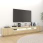 Preview: TV-Schrank mit LED-Leuchten Sonoma-Eiche 260x35x40 cm