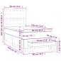 Preview: Boxspringbett mit Matratze Creme 90x190 cm Stoff