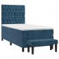 Preview: Boxspringbett mit Matratze Dunkelblau 100x200 cm Samt