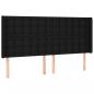 Preview: Boxspringbett mit Matratze & LED Schwarz 200x200 cm Stoff