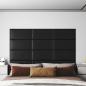 Preview: ARDEBO.de - Wandpaneele 12 Stk. Schwarz 60x30 cm Kunstleder 2,16 m