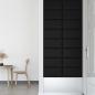 Preview: Wandpaneele 12 Stk. Schwarz 60x30 cm Kunstleder 2,16 m