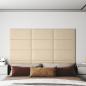 Preview: ARDEBO.de - Wandpaneele 12 Stk. Creme 60x30 cm Stoff 2,16 m²