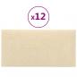 Preview: Wandpaneele 12 Stk. Creme 60x30 cm Stoff 2,16 m²