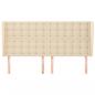 Preview: Kopfteil mit Ohren Creme 203x23x118/128 cm Stoff