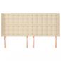 Preview: Kopfteil mit Ohren Creme 203x16x118/128 cm Stoff