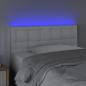 Preview: LED Kopfteil Weiß 100x5x78/88 cm Kunstleder