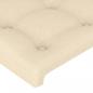 Preview: LED Kopfteil Creme 200x5x78/88 cm Stoff