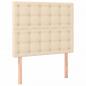 Preview: Boxspringbett mit Matratze Creme 120x200 cm Stoff