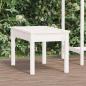 Preview: ARDEBO.de - Gartenbank Weiß 80x44x45 cm Massivholz Kiefer
