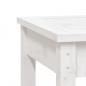 Preview: Gartenbank Weiß 80x44x45 cm Massivholz Kiefer