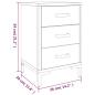 Preview: Nachttisch Braun 40x30x55 cm Massivholz Kiefer