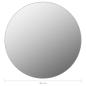 Preview: Wandspiegel mit LED-Beleuchtung Rund Glas 