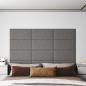 Preview: ARDEBO.de - Wandpaneele 12 Stk. Hellgrau 60x30 cm Stoff 2,16 m²
