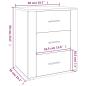 Preview: Nachttisch Betongrau 50x36x60 cm Holzwerkstoff