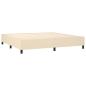 Preview: Boxspringbett mit Matratze & LED Creme 200x200 cm Stoff