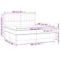 Preview: Boxspringbett mit Matratze & LED Creme 200x200 cm Stoff