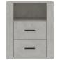 Preview: Nachttisch Betongrau 50x36x60 cm Holzwerkstoff