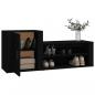 Preview: Schuhschrank Schwarz 130x35x54 cm Holzwerkstoff