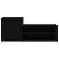 Preview: Schuhschrank Schwarz 130x35x54 cm Holzwerkstoff