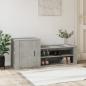 Preview: ARDEBO.de - Schuhschrank Betongrau 130x35x54 cm Holzwerkstoff