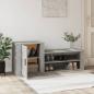 Preview: Schuhschrank Betongrau 130x35x54 cm Holzwerkstoff