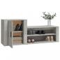 Preview: Schuhschrank Betongrau 130x35x54 cm Holzwerkstoff