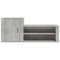 Preview: Schuhschrank Betongrau 130x35x54 cm Holzwerkstoff