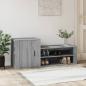 Preview: ARDEBO.de - Schuhschrank Grau Sonoma 130x35x54 cm Holzwerkstoff