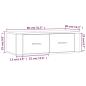 Preview: ARDEBO.de - TV-Wandschrank Weiß 80x36x25 cm Holzwerkstoff