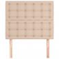 Preview: Kopfteile 2 Stk. Cappuccino-Braun 80x5x78/88 cm Kunstleder