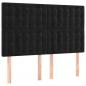 Preview: Kopfteile 4 Stk. Schwarz 72x5x78/88 cm Samt