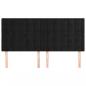 Preview: Kopfteile 4 Stk. Schwarz 80x5x78/88 cm Samt