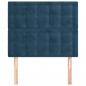 Preview: Kopfteile 2 Stk. Dunkelblau 80x5x78/88 cm Samt
