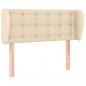 Preview: Kopfteil mit Ohren Creme 93x23x78/88 cm Stoff