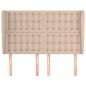 Preview: Kopfteil mit Ohren Cappuccino-Braun 147x23x118/128cm Kunstleder