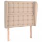 Preview: Kopfteil mit Ohren Cappuccino-Braun 83x23x118/128 cm Kunstleder