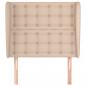 Preview: Kopfteil mit Ohren Cappuccino-Braun 83x23x118/128 cm Kunstleder