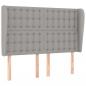 Preview: Kopfteil mit Ohren Hellgrau 147x23x118/128 cm Stoff