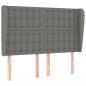 Preview: Kopfteil mit Ohren Dunkelgrau 147x23x118/128 cm Stoff