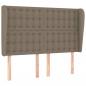 Preview: Kopfteil mit Ohren Taupe 147x23x118/128 cm Stoff