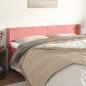 Preview: ARDEBO.de - Kopfteil mit Ohren Rosa 203x16x78/88 cm Samt