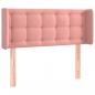 Preview: Kopfteil mit Ohren Rosa 93x16x78/88 cm Samt
