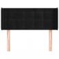 Preview: Kopfteil mit Ohren Schwarz 83x16x78/88 cm Samt