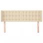 Preview: Kopfteil mit Ohren Creme 147x16x78/88 cm Stoff